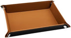 PU Leather Jewelry Valet Tray for Women and Men, Premium Catchall Tray for Keys Wallet Watch Jewelry Glasses and Candy, Large Nightstand or Dresser Organizer 8x6 Inch Brown by Unknown