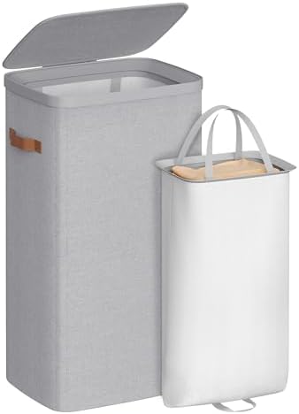SONGMICS Laundry Basket, 100L Laundry Hamper with Lid, 1 Removable Bag by Unknown