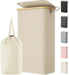 Lifewit 75L Slim Laundry Hamper with Lid and Removable Bag, Beige by Lifewit
