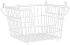 DII Metal Wire Utility Storage Bin, Medium, 11x11x8", White - Image 2