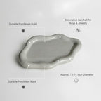 Home Organizers & Minimalists: Ceramic Cloud Catchall Tray for Keys, Jewelry, and Coins – Decorative Entryway or Dresser Dish, Approx. 7.1-7.4 Inches (1 Piece) - Image 5