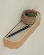 Kazai. Key Holder 'Toke' | Minimalist Key Hook Design from Berlin | Modern Key Holder Wall Mount with Wooden Shelf | Key Rack for Wall as Entryway Organizer | Oak, White - Image 3