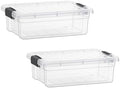 Superio 2.3 Quart Clear Plastic Storage Containers with Lids, Stackable Organizer Bins, BPA-Free Storage Boxes for Home, Office, Dorm & Classroom, 2 Pack by Superio