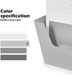 YOHOM Adhesive File Holder Plastic Document Folder Door No Drilling Mount Mail Magazine Organizer A4 Filing Envelopes Folder, Office Wall Mount Single Pocket(GREY, 2 PCS) - Image 5