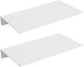 Danpoo 8 inch White Small Floating Shelves for Wall Organizer & Storage, Mini Display Shelves, Metal Wall Shelves for Bathroom, Living Room, Kitchen, Bedroom(2-Pack) by Danpoo-ForYourHome