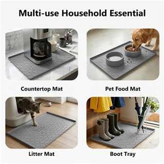 MateeyLife Silicone Waterproof Mat for Dog & Cat Food Mat 19"X12" - Image 5