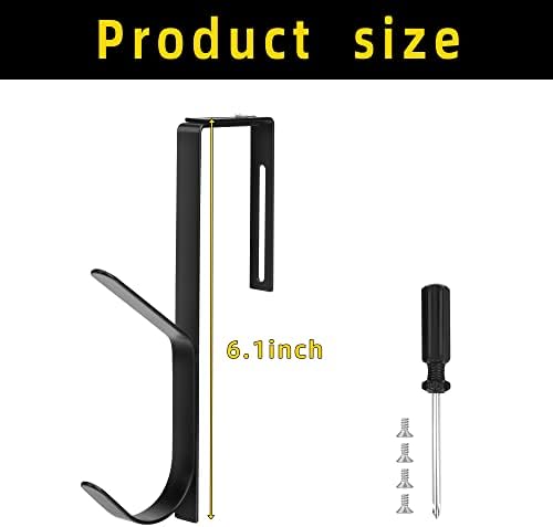 2Pcs Adjustable Metal Double Coat Hooks, Fits 1.35-3.5 Inch Cubicle Panels - Image 2
