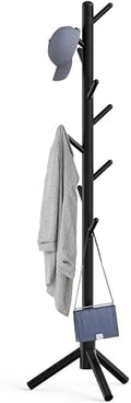 Simple Houseware Wooden Coat Rack Stand, Hall Tree with 9 Hooks, Black by SimpleHouseware