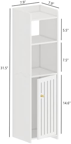 4-Tier Narrow Bathroom Cabinet, 7.9" W X 31.5" H - Image 3