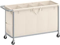 SONGMICS Laundry Basket with Wheels, 4-Section, 68.6 Gallons (260 L) by Unknown