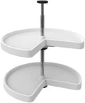 Rev-A-Shelf 24" Kidney Shaped Dual Tier Lazy Susan for Corner Base Cabinets by Rev-A-Shelf