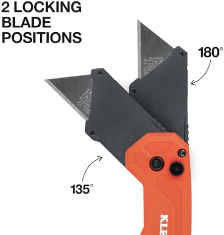 Klein Tools 44307 FLICKBLADE Folding Utility Knife, Subcompact Design with Quick-Change Triple-Ground Carbon Steel Blade, Dual Locking Positions, and Pocket Clip - Image 3