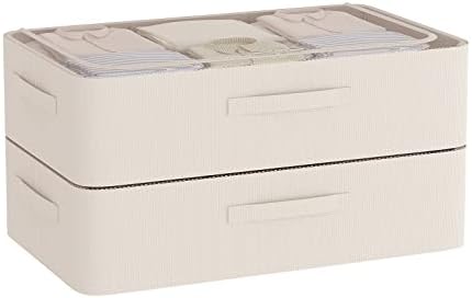 CYhom Under Bed Storage Bins Frame Storage Box Oxford Fabric Sturdy Underbed Container Foldable Stackable Large Capacity Clothes Organizer by CYhom