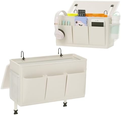 Bedside Caddy Storage Organizer for Bed Rails, Bed Caddy with 6 Pockets by Edudif