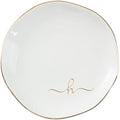 InnoBeta Jewelry Tray, Initial Ring Dish, Ceramic Trinket Dish, Letter H by InnoBeta