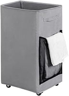 Chrislley Rolling Laundry Basket, 90L Foldable Laundry Hamper with Wheels by Chrislley