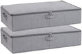 Under Bed Storage Container,Grey,23.6x11.8x5.9 Inch,2 Pack by YheenLf
