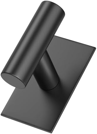 VAEHOLD Wall Towel Hooks, Heavy Duty Sticky Holder Waterproof Towel Hooks for Hanging Coat, Clothes, Closet Hook Wall Mount for Kitchen (Black, 4 Pack) - Image 6