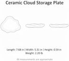 Home Organizers & Minimalists: Ceramic Cloud Catchall Tray for Keys, Jewelry, and Coins – Decorative Entryway or Dresser Dish, Approx. 7.1-7.4 in Diameter (1 Piece) - Image 7