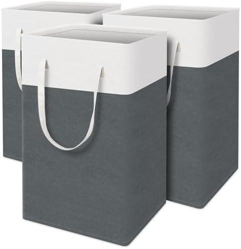 TasticTotes Laundry Basket 3-Pack, Laundry Hamper, 75L-Grey by Unknown