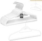 Velvet Stackable Hangers 30 Pack, Clothes Hanger Non Slip Felt with Hook by tobringahappychildhood