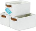 OrganiHaus 12x8in Canvas Storage Baskets, 3 Pack - Fabric Bins for Shelves by OrganiHaus