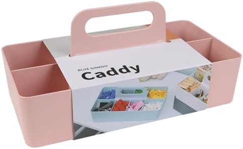 BLUE GINKGO Stackable Organizer Caddy, Long, Pink, Made in Korea by BLUEGINKGO