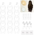 LINFIDITE 15 PCS Baseball Hat Rack Hanger Holder Organizer Multi Hook Wall Mounted Over Door Cap Display Storage Rack Cap Holder, Closet HangingStorage Rack w Hanging Hook White by LINFIDITE