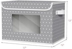 Univivi Fabric Foldable Storage Boxes with Lids, 4 Pack, Gray Star - Image 2