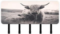 Burbuja Highland Cow Key Holder with 5 Key Hooks, Self Adhesive Wall Mounted Key Racks Mail Storage Organizer for Entryway, Home Decor by Burbuja