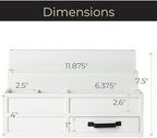 BLU MONACO | White Desktop Organizer with Drawer Storage | Tabletop Organizer with Drawers for Paper Bills Mail | Wooden Mail Organizer for Countertop Workspace - Image 6