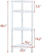 4 Tier Corner Shower Caddy, Rustproof, Plastic Shower Organizer for Bathroom, Bathtub, Shower pan, Bath Accessories Shower Caddies, 13.5 x 10 x 33.5 Inches, White (Round Slot White 4 Tier) - Image 3