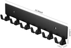 GTK Key Holder for Wall, Key Hooks with 12 Hooks, Wall Mounted Key Holder for Hallway, Self Adhesive Key Rack(Black) - Image 5