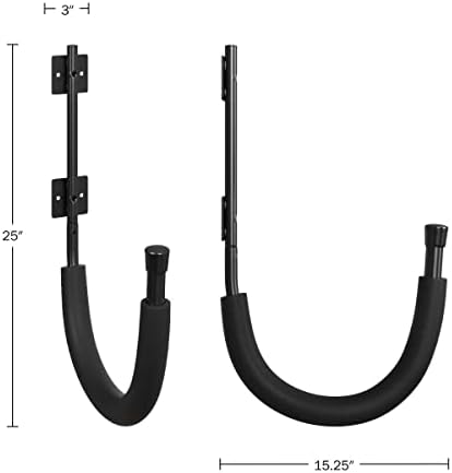 2-Pack of Kayak Storage Hook Sets - Kayak Wall Mount Hangers with 100lb Capacity Per Pair for Paddleboards, Surfboards, - Image 2
