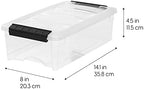 IRIS USA 10-Pack 6 Quart Storage Bins with Lids, Clear - Image 3