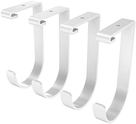 FLEXIMOUNTS 4 Pack Add-On Storage Flat Hooks, White - Image 3