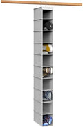 Simple Houseware 10 Shelves Closet Hanging Shoe Organizer, Gray | Dual Metal Hooks, Holds Up to 20 lbs, for Narrow Space by SimpleHouseware