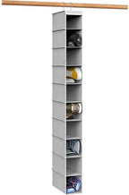 Simple Houseware 10 Shelves Closet Hanging Shoe Organizer, Gray | Dual Metal Hooks, Holds Up to 20 lbs, for Narrow Space by SimpleHouseware