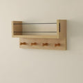 Entrance Coat Rack ，Coat Hooks, Wall-Mounted Wooden Hook Rack, Wall-Mounted Shelves are Very Suitable (Oak Color Finish-B-1) by CreatedOn2005