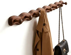 Wood Coat Rack Wall Mount -8 Pack Walnut Coat Hooks for Hanging Clothes,Keys, Robes,Purse,Towels,Bags,Backpack, Modern Decorative Wall hooks Heavy Duty Hanger Organizer for Bathroom,Entryway & Bedroom by Vinoil
