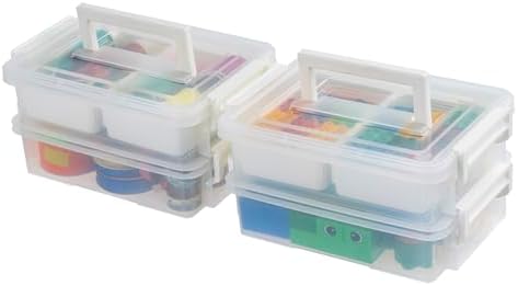 IRIS USA Storage Bins with Lids |Made in USA| 1 Qt - (2-Pack) - White by IRISUSA