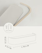 Kazai. Key Holder 'Toke' | Minimalist Key Hook Design from Berlin | Modern Key Holder Wall Mount with Wooden Shelf | Key Rack for Wall as Entryway Organizer | White - Image 6