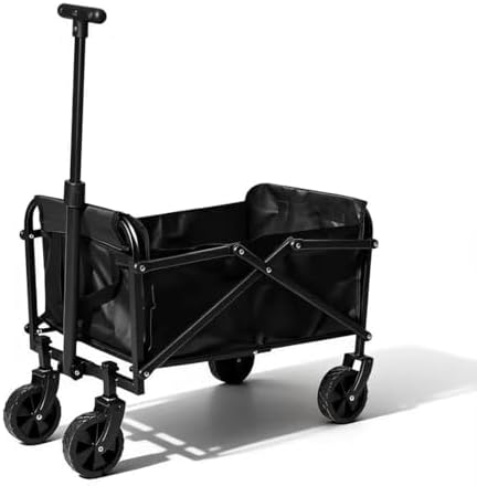 80L Small Collapsible Wagon Cart Foldable Garden Cart - Image 7
