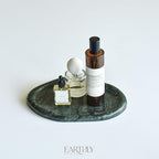 Natural Marble Trinket Tray – 9"x6" Cloud Shaped Decorative Dish for Jewelry, Keys, Perfume, Cosmetics, Vanity, Bathroom, Candle, Kitchen & Countertop | Stone Catchall or Gift (Indian Green) - Image 2