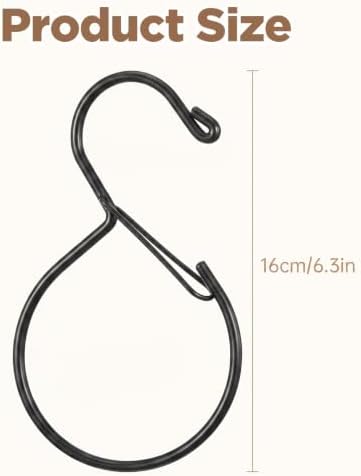 Xindojuz 2 Pack Metal S Belt Holder for Closet with Safety Buckle, Black - Image 2