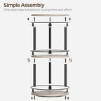 YATINEY Spice Rack, Set of 2 Lazy Susan Organizer, 3-Tier Turntable Organizer, Rotating Spice Rack Organizer For Cabinet, Compact and Versatile, Greige and Black SR23L2BG - Image 5