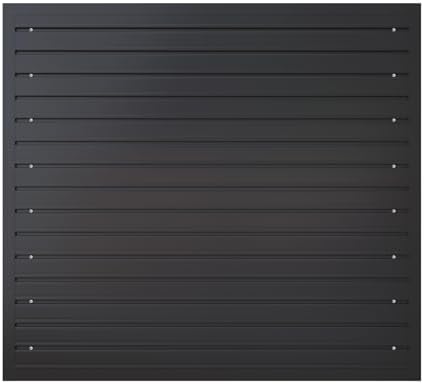 NeatiEase Slatwall Panel Wall Storage Systems, 4 x 4ft Slat Wall Paneling Garage Wall Organizer, Heavy Duty Wall Mounted PVC Wall Rack (Black) by NeatiEase