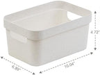 BINO | Plastic Storage Bins, 4 Liter - 4 Pack, Natural White | THE MODERN COLLECTION | Plastic Bins for Organization | Woven Storage Baskets for Organizing Pantry Shelf Organizer Basket Container Bin - Image 2