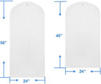 Simple Houseware 40-Inch Clear Garment Bags with Zipper, 5 Pack - Image 2