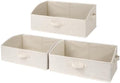 StorageWorks Closet Storage Bins, Beige(Cotton-linen), Large, 3-Pack by StorageWorks